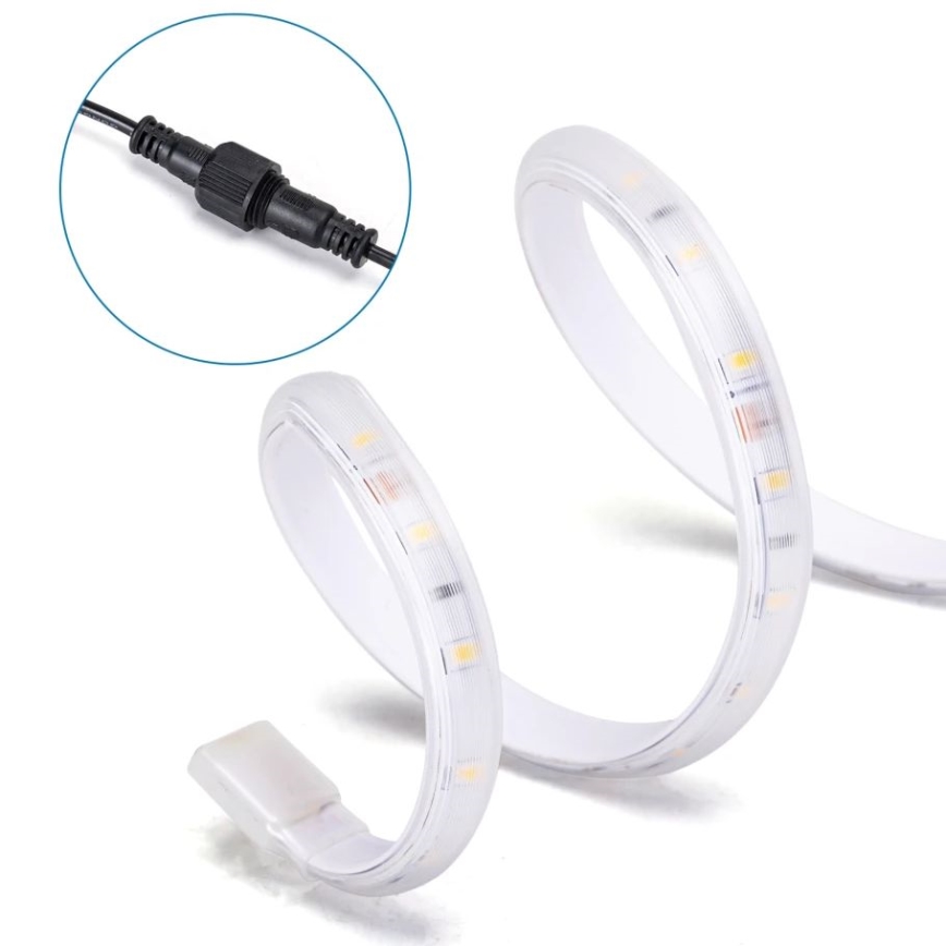 Aigostar - Ruban solaire à intensité variable LED/1,6W/3,2V 3 m 6500K IP65 + télécommande