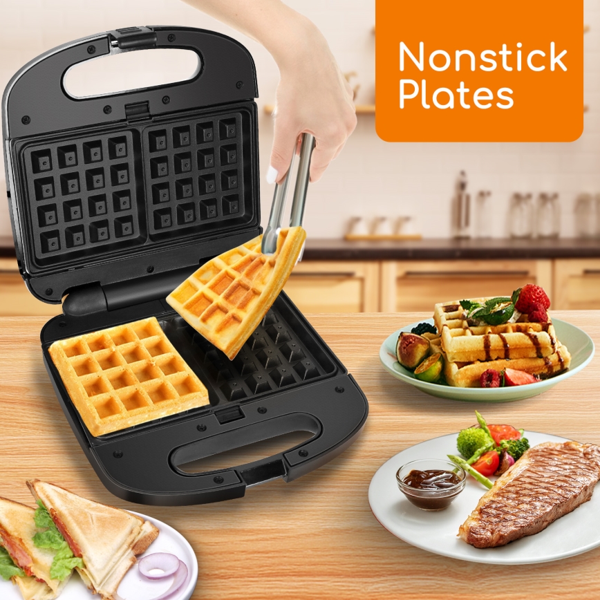 Aigostar - Sandwich maker 800W/230V zwart