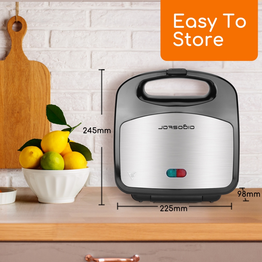 Aigostar - Sandwich maker 800W/230V zwart