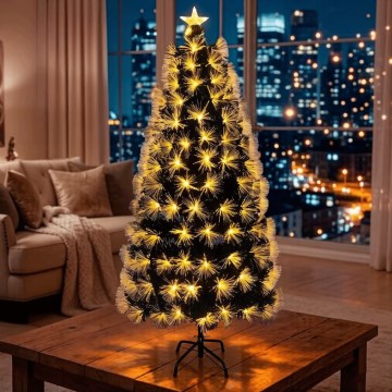 Aigostar - Sapin de Noël d'extérieur 165 LED, 8 modes d'éclairage, 1,5 m, IP44, blanc chaud