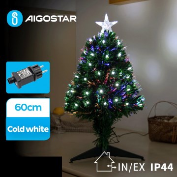 Aigostar - Sapin de Noël extérieur LED/3,6W/230V 60 cm IP44 blanc froid