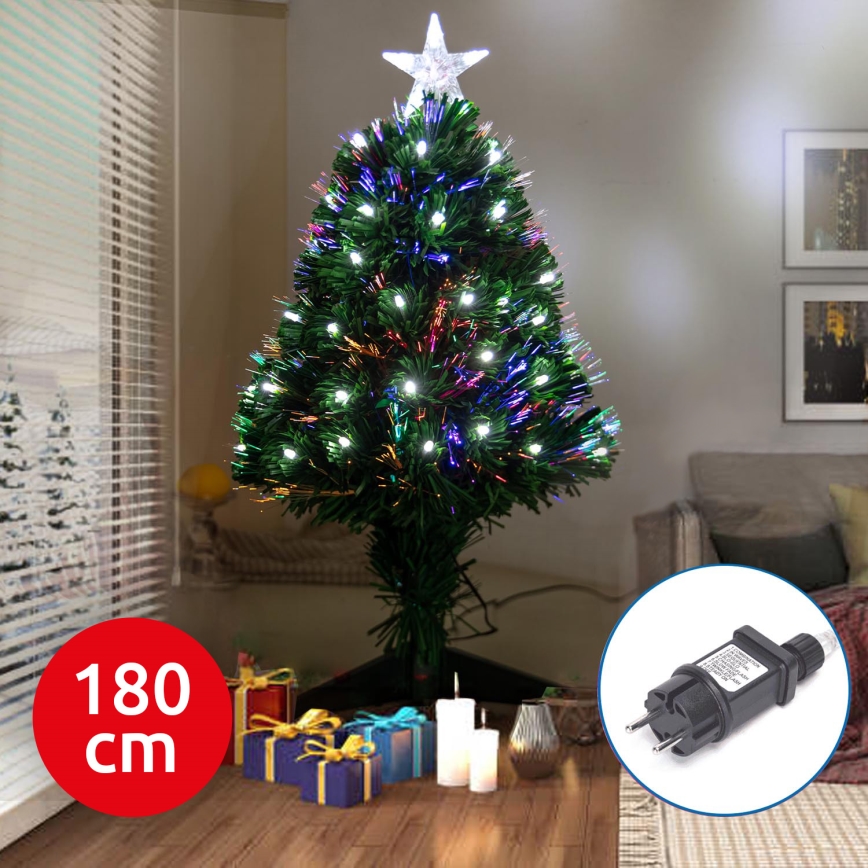 Aigostar - Sapin de Noël extérieur LED/6W/230V 180 cm IP44 blanc froid