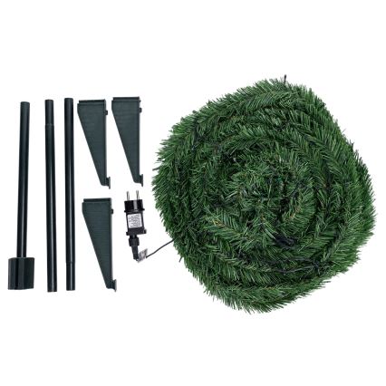 Aigostar - Arbre de Noël LED d'extérieur 80 LED 1,2 m IP44 vert, blanc chaud