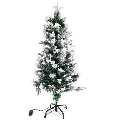 Aigostar - Sapin de Noël LED d'extérieur 125 LED/8 fonctions 1,2 m IP44 blanc chaud