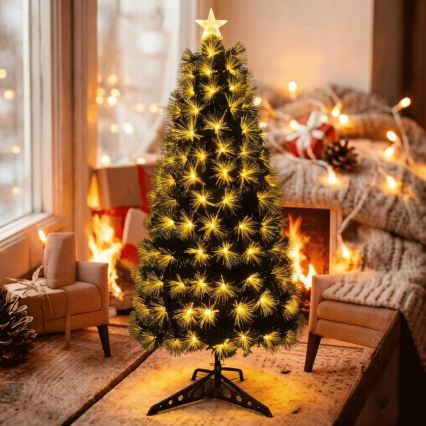 Aigostar - Sapin de Noël LED d'extérieur 55 x LED / 8 fonctions 0,6 m IP44 blanc chaud