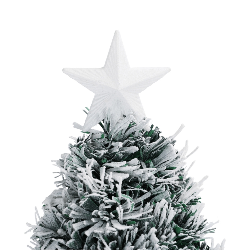 Aigostar - Sapin de Noël extérieur à LED, 55 LED, 8 fonctions, 0,6 m, IP44, blanc froid