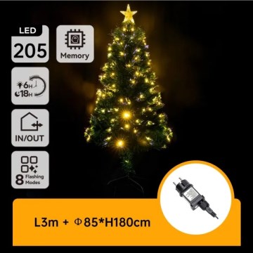 Aigostar - Sapin de Noël LED d'extérieur LED/6W/230V 180 cm IP44 blanc chaud