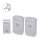 Aigostar - SET 2x Draadloze deurbel met stekker 230V/12V IP44 zilver