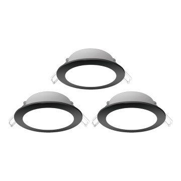 Aigostar - SET 3x Hangende LED plafondverlichting voor buiten LED/4,8W/230V 6500K IP65 zwart