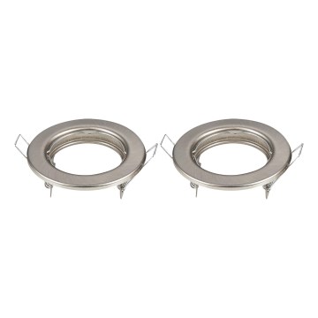 Aigostar - set van 2 inbouwringen voor GU10 inbouwspot Ø 8 cm mat chroom