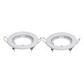 Aigostar - Set van 2 inbouwringen voor GU10 inbouwspot Ø 8 cm, wit