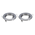 Aigostar - SET van 2 inbouwringen voor inbouwspot GU10 Ø 8 cm, glanzend chroom