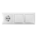 Aigostar - Set van 2 schakelaars met SCHUKO-wandcontactdoos 1x16A/250V