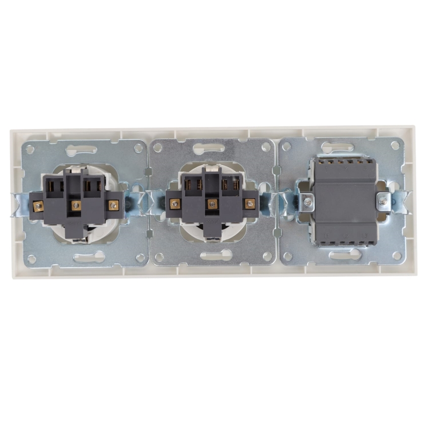 Aigostar - SET van 2x Stopcontact met schakelaar 2x16A/250V SCHUKO