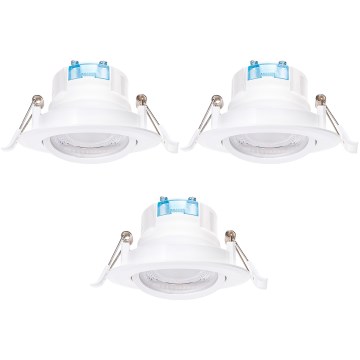 Aigostar - Set van 3 LED inbouwspots LED/5W/230V 4000K Ø 8,5 cm wit