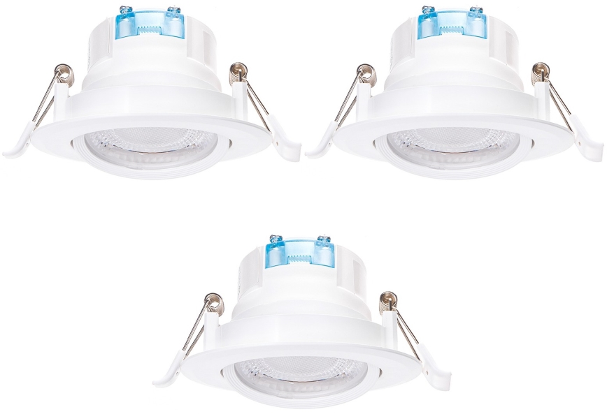 Aigostar - Set van 3 LED inbouwspots LED/5W/230V 4000K Ø 8,5 cm wit