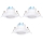 Aigostar - Set van 3 LED inbouwspots LED/5W/230V 4000K Ø 8,5 cm wit