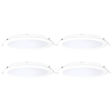 Aigostar - SET van 4 dimbare RGBW inbouwspots MESH LED/18W/230V 2700K-6500K Ø 23 cm