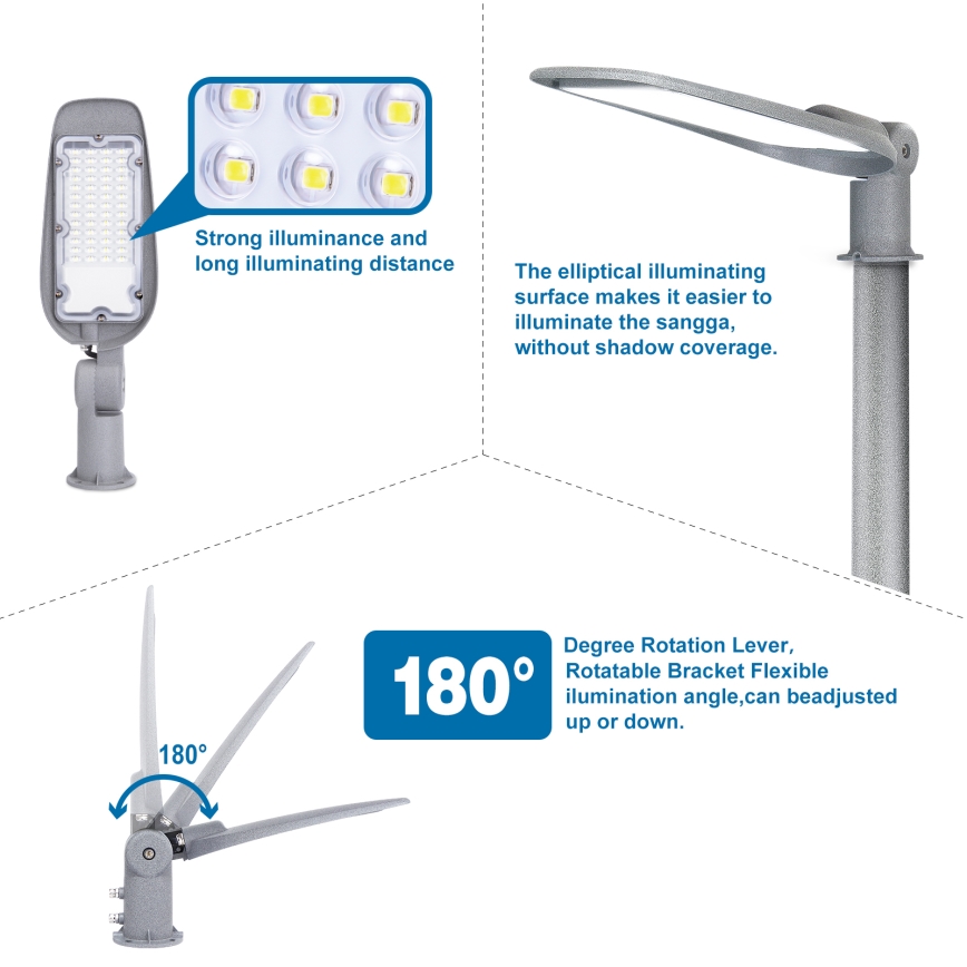 Aigostar - SLIM LED-straatlamp 150W/230V 6500K IP65