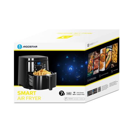 Aigostar - Slimme Air fryer 7l 1900W/230V/60min Wi-Fi