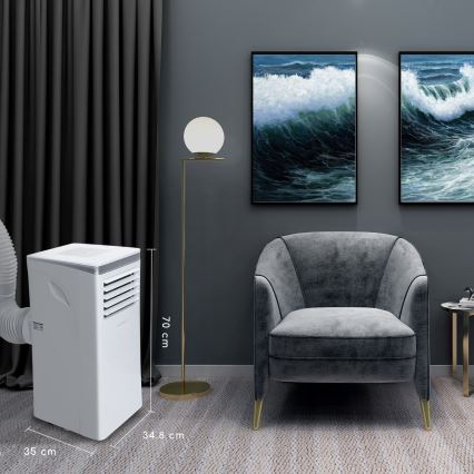 Aigostar - Slimme mobiele airco 3-in-1 1003W/230V 9000 BTU Wi-Fi wit + afstandsbediening