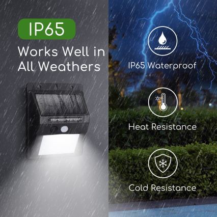 Aigostar -  Solar LED Lamp voor buiten met Sensor LED/1,11W/5,5V IP65