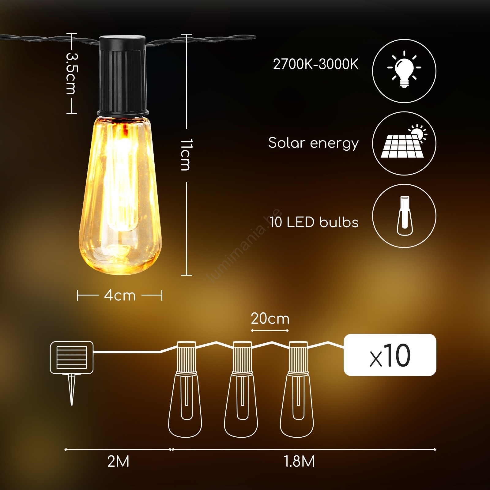 Standaard kerstverlichting | 4 meter | PerfectLED (48 leds, Batterijen, Binnen/Buiten, Gekleurd) PerfectLED