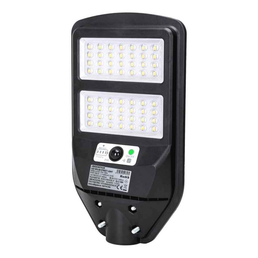 Aigostar - Solar LED Straatlamp met sensor LED/70W/3,2V 4000mAh IP65 6500K + afstandsbediening