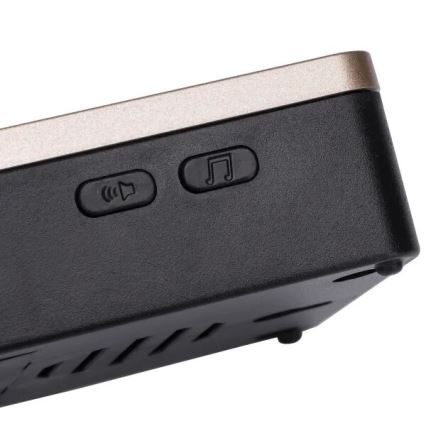 Aigostar - Sonette sans fil à brancher 3xAA IP44 noire/cuivre