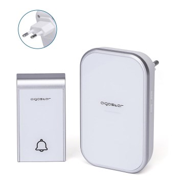 Aigostar - Sonnette sans fil à brancher 230V/12V IP44 blanc
