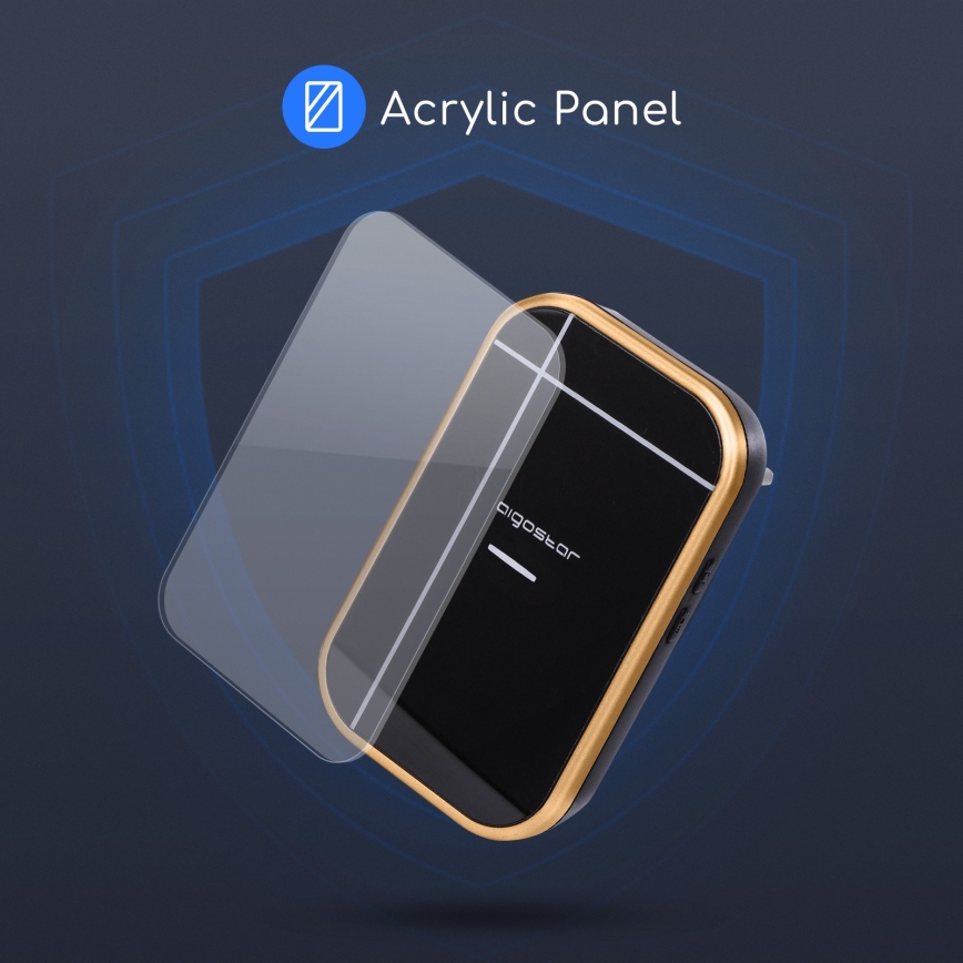 Aigostar - Sonnette sans fil à brancher 230V/12V IP44 noir