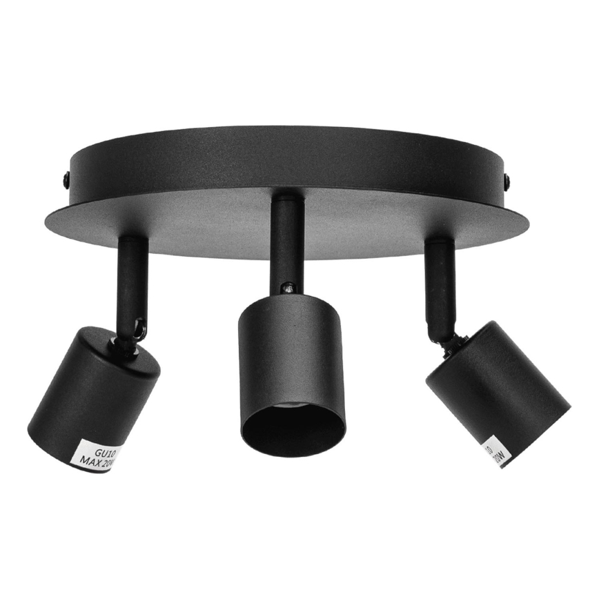 Aigostar - Spot 3xGU10/60W/230V noir