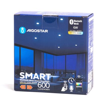 Aigostar - Spot encastrable extérieur à intensité variable MESH LED/6W/230V 2700-6500K IP44 blanc