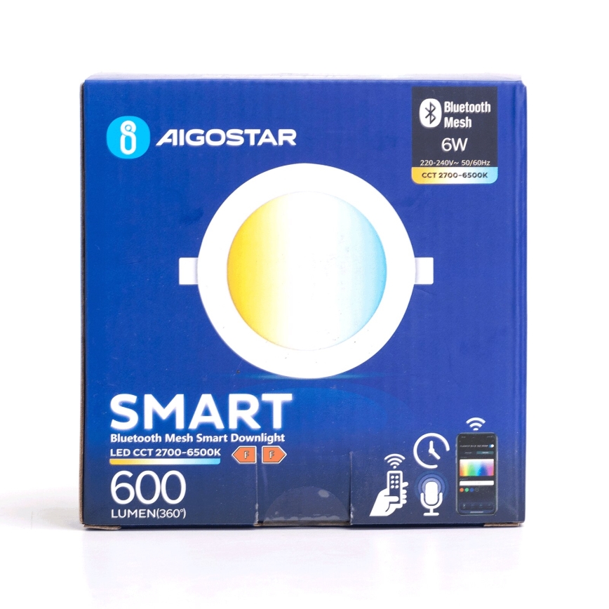 Aigostar - Spot encastrable extérieur à intensité variable MESH LED/6W/230V 2700-6500K IP44 blanc