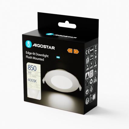 Aigostar - Spot encastrable ULTRATHIN LED/9W/230V 4000K blanc