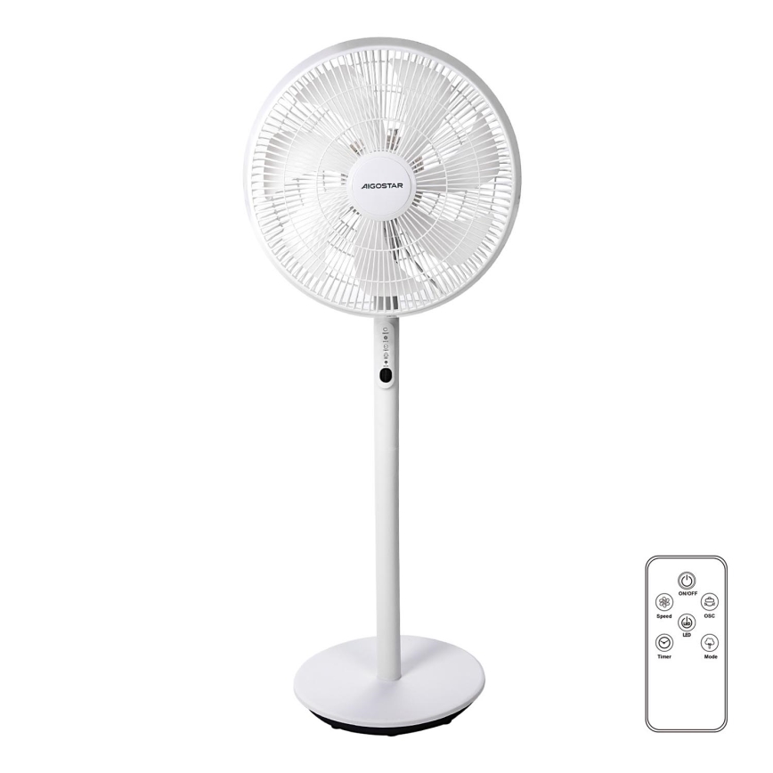 Aigostar - Staande ventilator 2in1 45W/230V wit + afstandsbediening