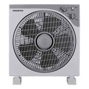 Aigostar - Staande ventilator 35W/230V diameter 30 cm wit/grijs