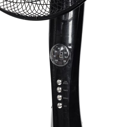 Aigostar - Staande ventilator 50 W/230 V, 130 cm, zwart met afstandsbediening