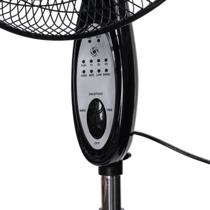 Aigostar - Staande ventilator 60W/230V 130 cm zwart + afstandsbediening