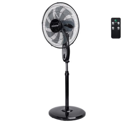 Aigostar - Staande ventilator 60W/230V 130 cm zwart + afstandsbediening