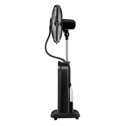 Aigostar - Staande ventilator met misteffect 95W/230V zwart/grijs + afstandsbediening