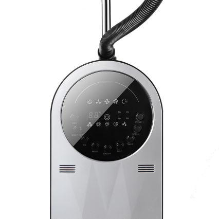 Aigostar - Staande ventilator met misteffect 95W/230V zwart/grijs + afstandsbediening