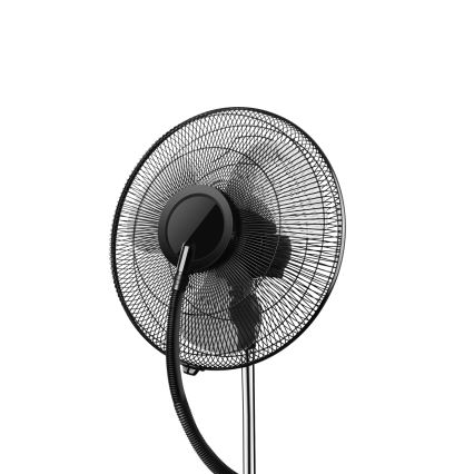 Aigostar - Staande ventilator met misteffect 95W/230V zwart/grijs + afstandsbediening