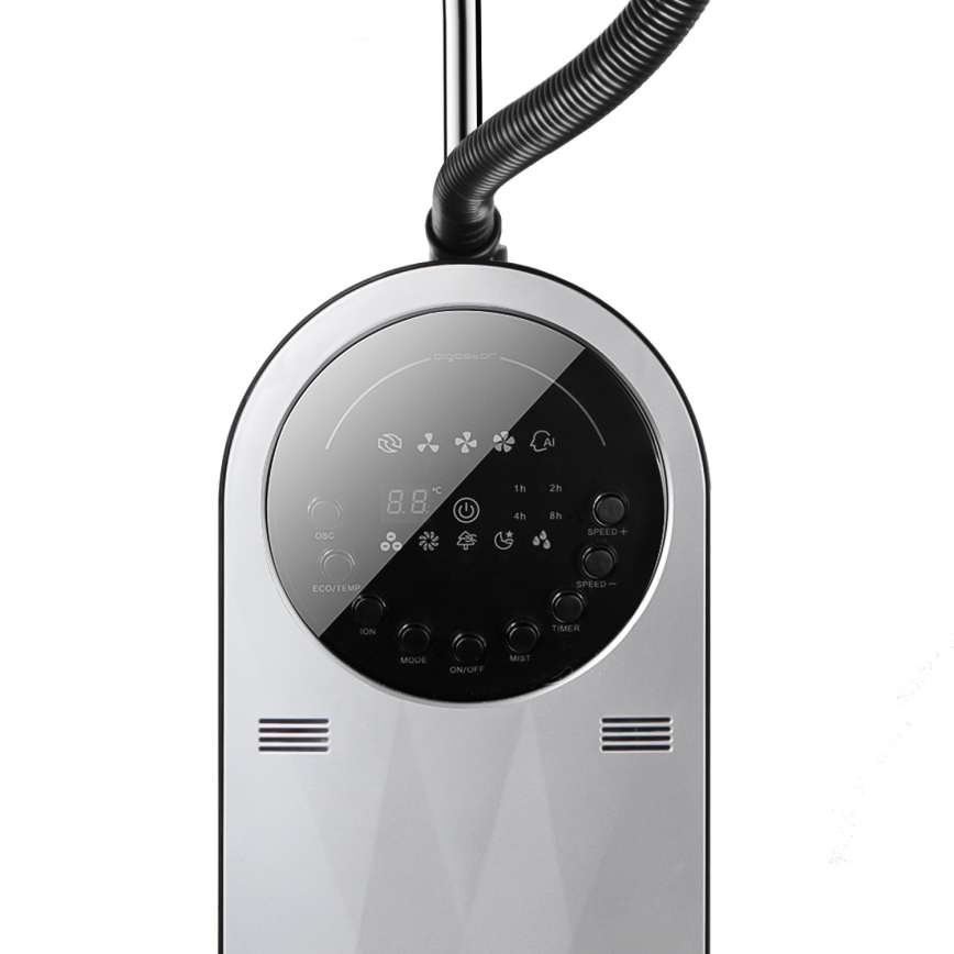 Aigostar - Staande ventilator met misteffect MIST 95W/230V + afstandsbediening