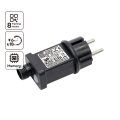Aigostar - Stroomadapter voor buiten 9W/31V/8 functies IP44 zwart