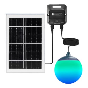 Aigostar - Suspension solaire à intensité variable RGBW MESH LED/20W/3,7V 4000 mAh 2700K-6500K IP65 d. 15 cm