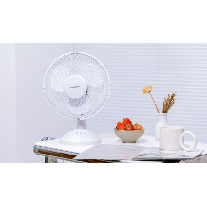 Aigostar - Tafel Ventilator 22W/230V 27 cm wit