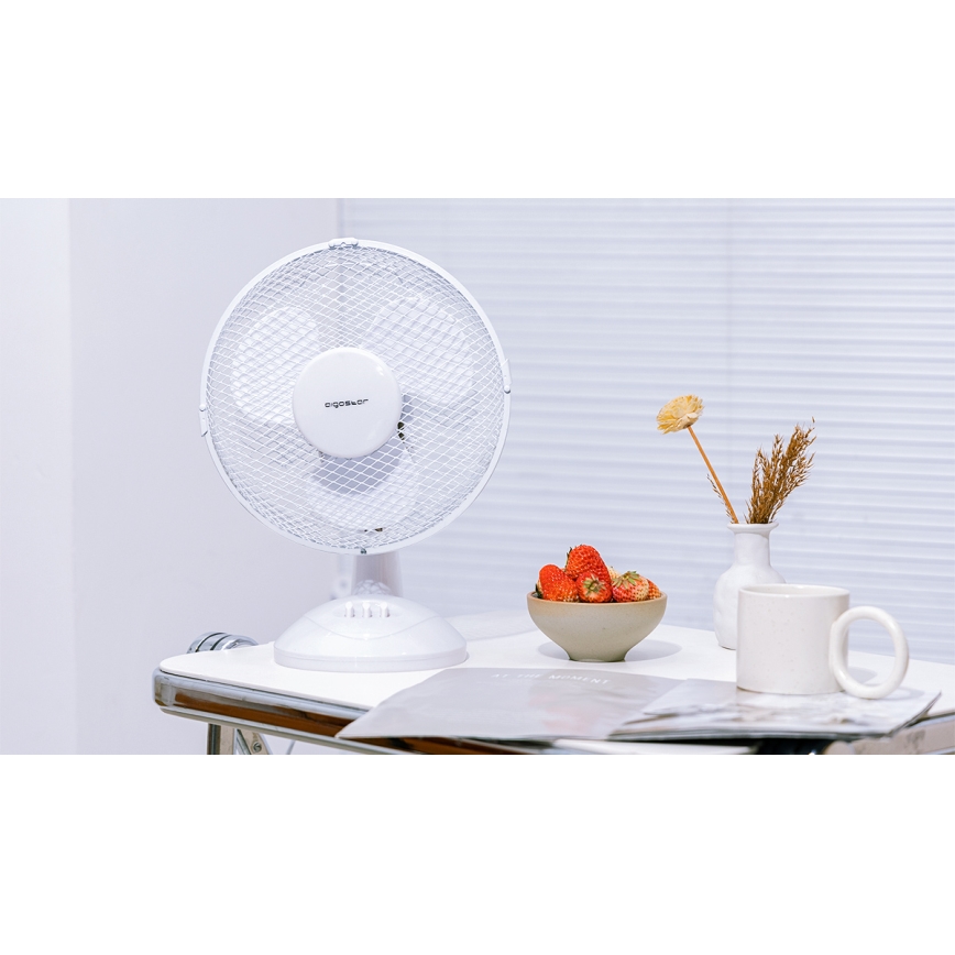 Aigostar - Tafel Ventilator 22W/230V 27 cm wit