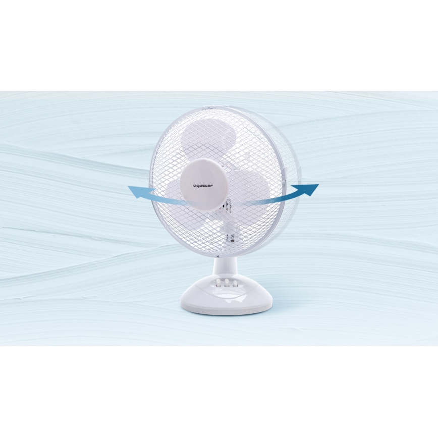Aigostar - Tafel Ventilator 22W/230V 27 cm wit