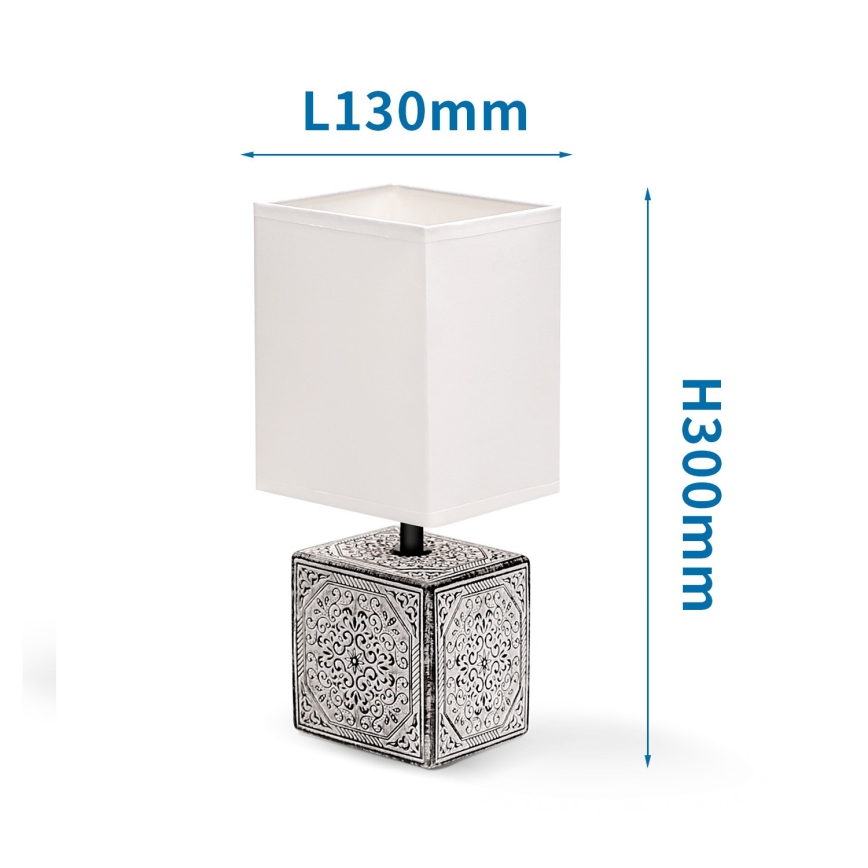 Aigostar - Tafellamp 1xE14/40W/230V grijs/wit